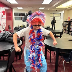 Spirit Week crazy hat/hair day
