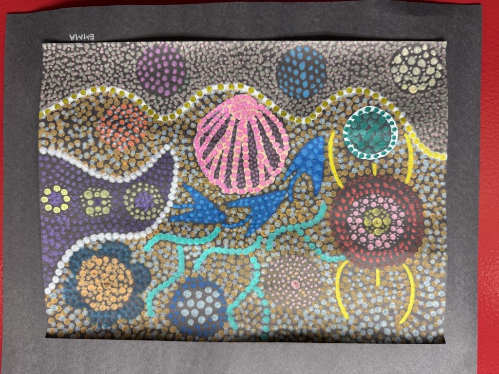 paintings inspired by traditional Aboriginal art and cultural themes