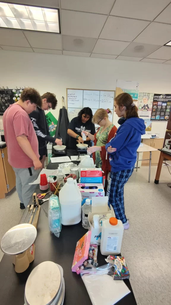 Students working on Biopolymers