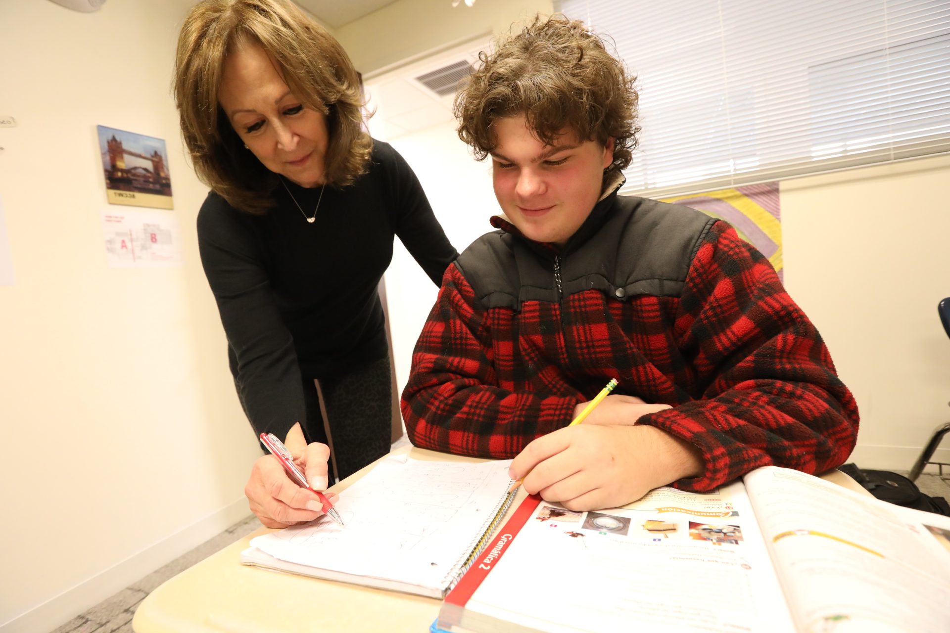 Spire Schools teacher and student